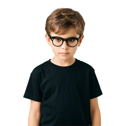 Boy wearing black eye glass down to eye - icon | sticker