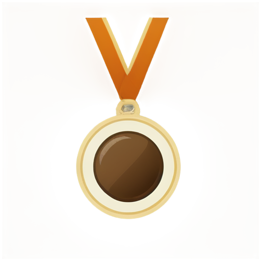 Medal with coffee bean king - icon | sticker