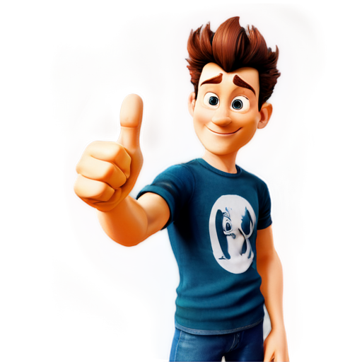 Jimmy Neutron shows thumbs up and winksr - icon | sticker