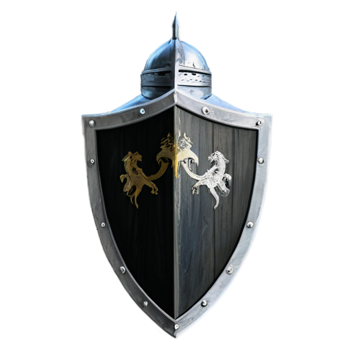 knight Shield and a knight helmet - icon | sticker