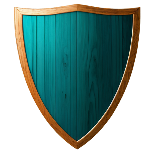 dark turquoise wood protective sheild - icon | sticker