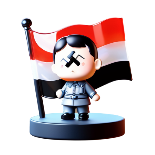 The flag of the third reich and Adolf Hitler - icon | sticker