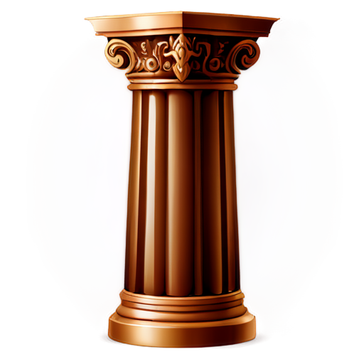 symmetrical brown pillar icon - icon | sticker