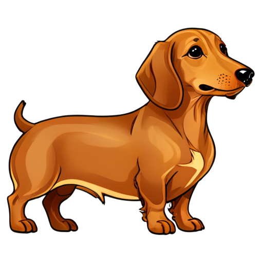 adult dachshund - icon | sticker