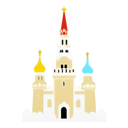 moscow kremlin flat - icon | sticker