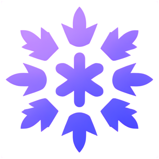 purple snowflake - icon | sticker