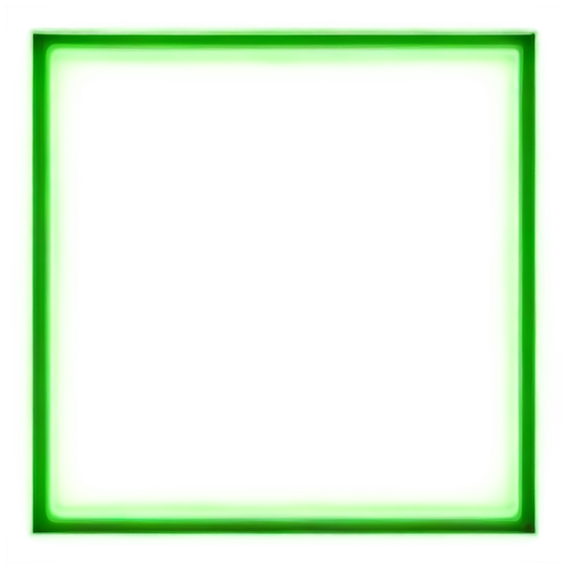 glowing green square outline - icon | sticker