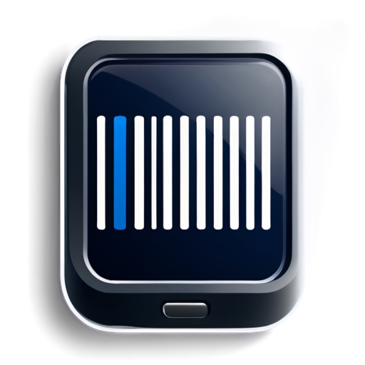 Create a modern and minimalistic app icon for a barcode-scanning application named "BarkYar". The icon should feature a clean, simple design with a barcode symbol at the center. The color scheme should include a mix of dark blue and white, giving it a professional and tech-savvy look. Incorporate a subtle checkmark or assistant symbol to represent the "Yar" (helper) aspect of the app. Ensure the design is optimized for display on both Android and iOS devices. Just generate icon, to be ready to use, no background, no bullshit! - icon | sticker