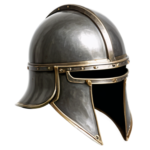 Simple poor medieval plate helmet - icon | sticker