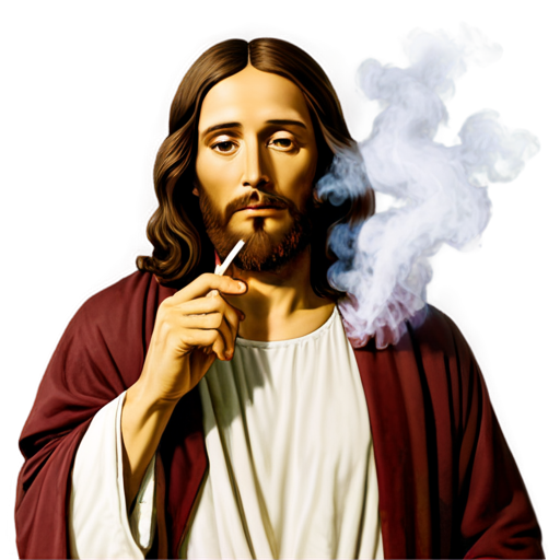 Jesus smokes weed - icon | sticker