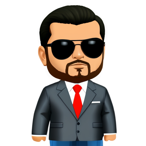 GTA V, Michael, sunglasses, grey suit, only head - icon | sticker