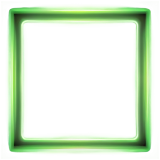 glowing green square outline - icon | sticker