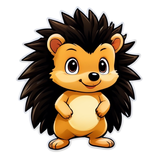 generate a hedgehog logo - icon | sticker