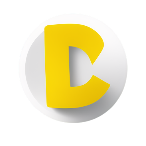 yellow bold letters dc in white circle - icon | sticker