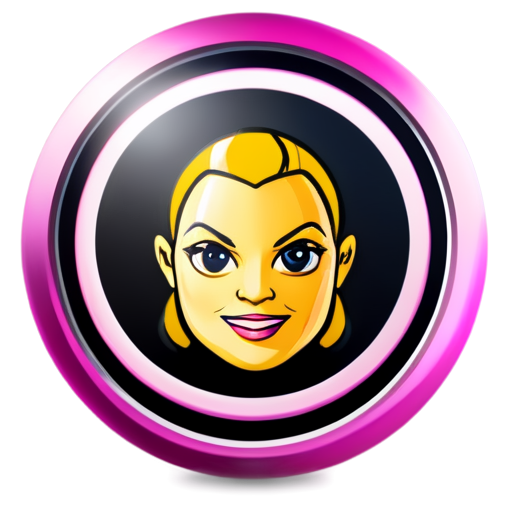 A round icon for party community called PRAVDA7. On icon must be a something like nightclub with pink light and lasers - icon | sticker