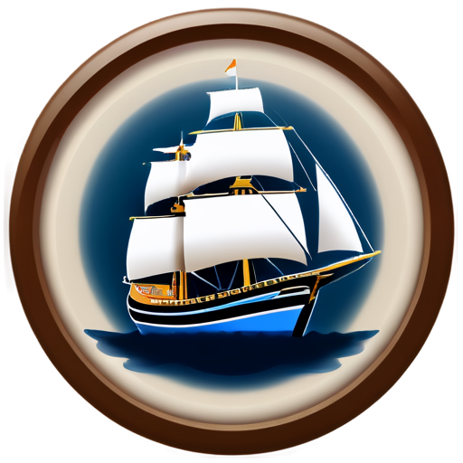 the icon where the schematically drawn ship is located on the map and sends its data - icon | sticker