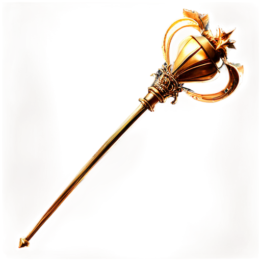 The most powerful staff of the most powerful magician. It is tilted 45 degrees - icon | sticker