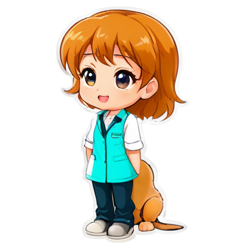 veterinary examination - icon | sticker