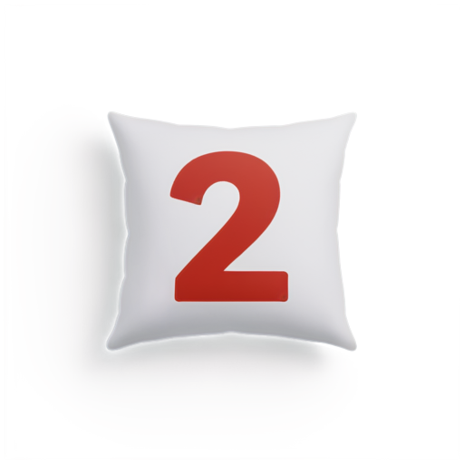 cute pillow holding number 1 - icon | sticker