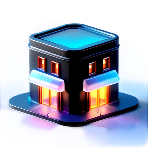 3d model cyber city, depo house - icon | sticker
