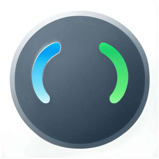 a beautiful and clean UI, designed for radio app, easy to use, a appicon, green and blue and white - icon | sticker