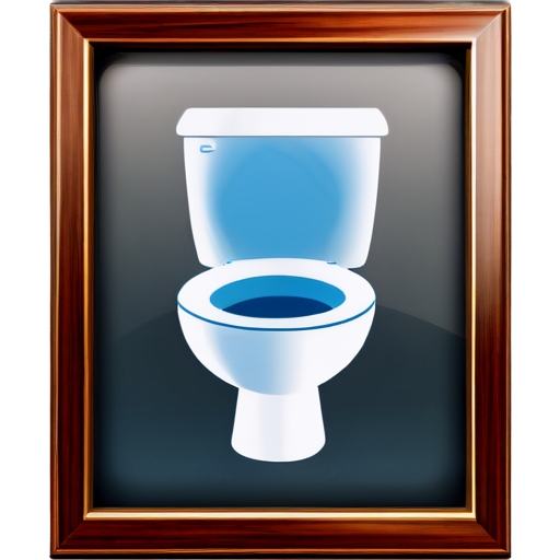 generate toilet icon in frame - icon | sticker