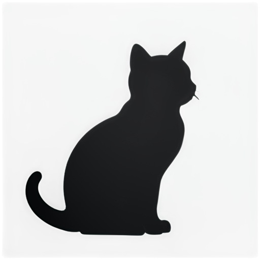 cat, black - icon | sticker