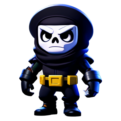 a picture of Mortis from the Brawl Stars game, the inscription Kunkos on the front - icon | sticker