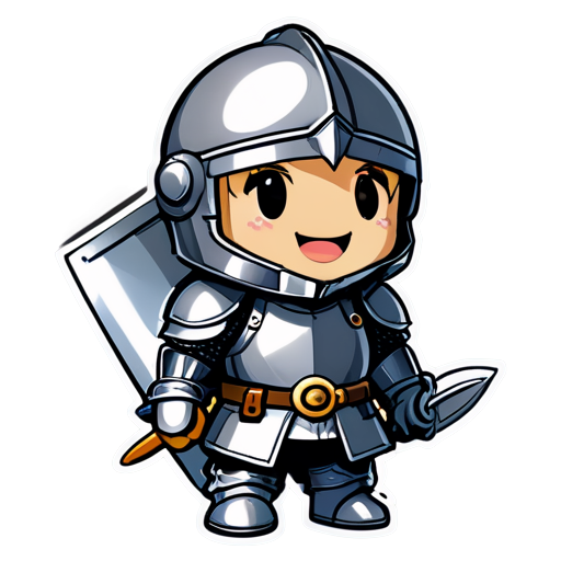 Hard laughing knight - icon | sticker