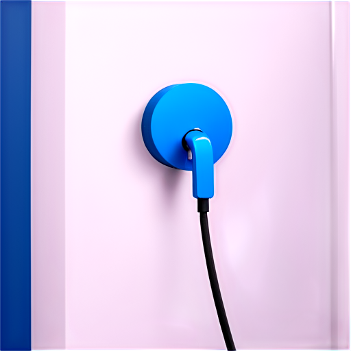 wallbox caharging station electro car, blue, white, sympel - icon | sticker