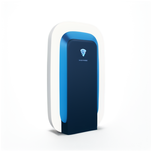 wallbox Charging station electro car, blue, white, symple - icon | sticker