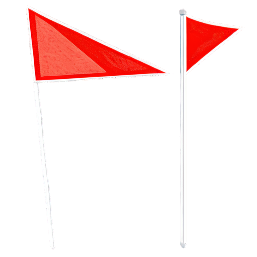 2d red triangle flag sprite - icon | sticker