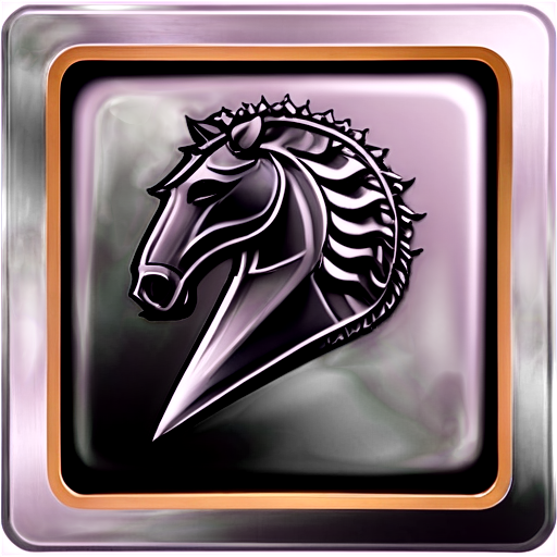 Knight square button icon - icon | sticker