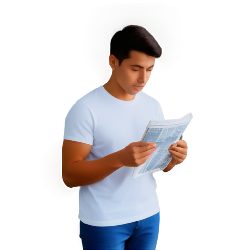 newspaper reader - icon | sticker