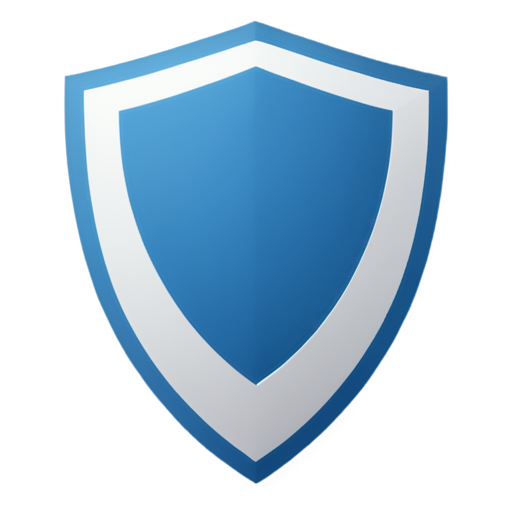 draw a blue shield icon with white elements. without shadow or shine. symbolizing protection from advertising on the Internet. use different shield options - icon | sticker