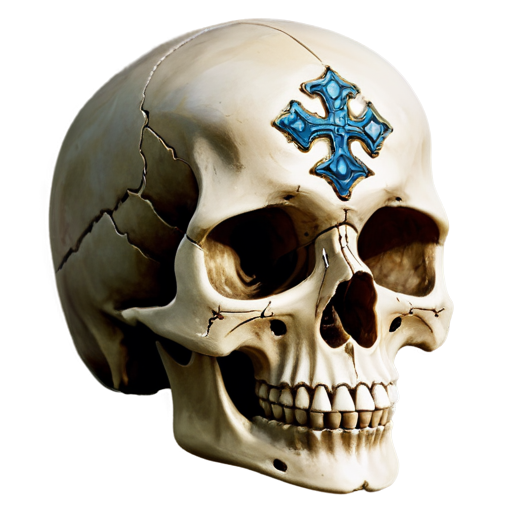 Slavic Orthodox skull - icon | sticker