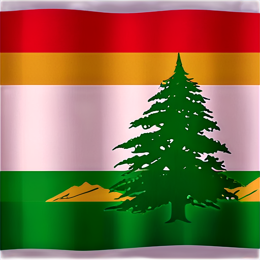 Lebanese Hezbollah flag over Israel - icon | sticker