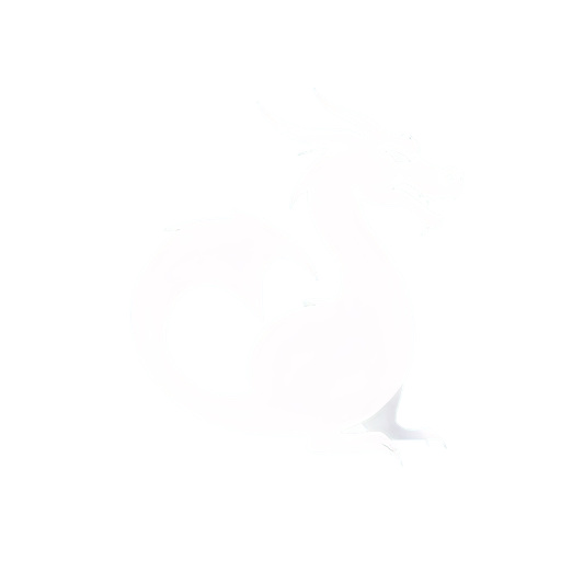 Dragon, black and white color only, without shades of gray. - icon | sticker