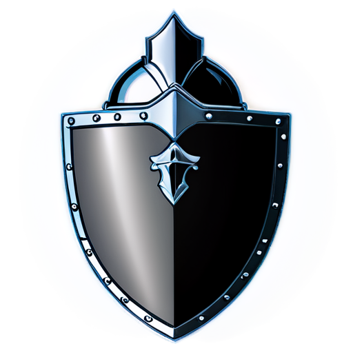 knight Shield and helmet outline icon - icon | sticker