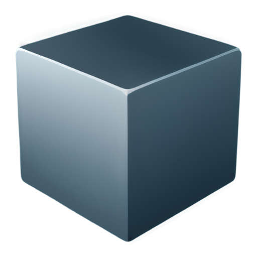 3d cube size transparent backgraund - icon | sticker