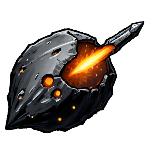 medieval meteor icon - icon | sticker