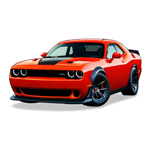 dodge challenger hellcat - icon | sticker