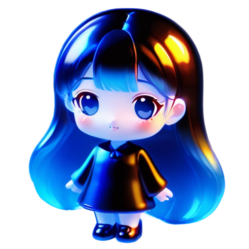 Blue girl - icon | sticker