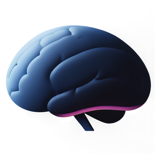 Obsidian brain, fantasy colours - icon | sticker