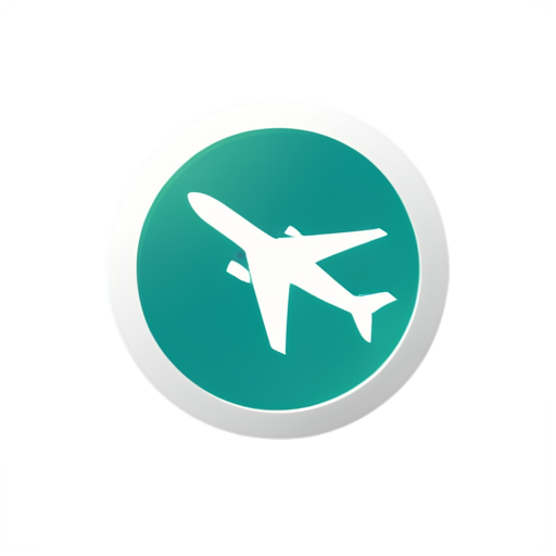 airport and airplan - icon | sticker