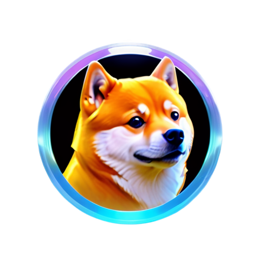 doge coin, 2d, vector, on white - icon | sticker