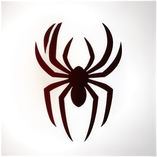 SPider, geometric shape, few strokes, spiderman like - icon | sticker