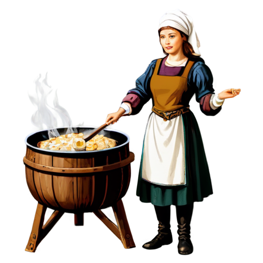 medieval cooking - icon | sticker