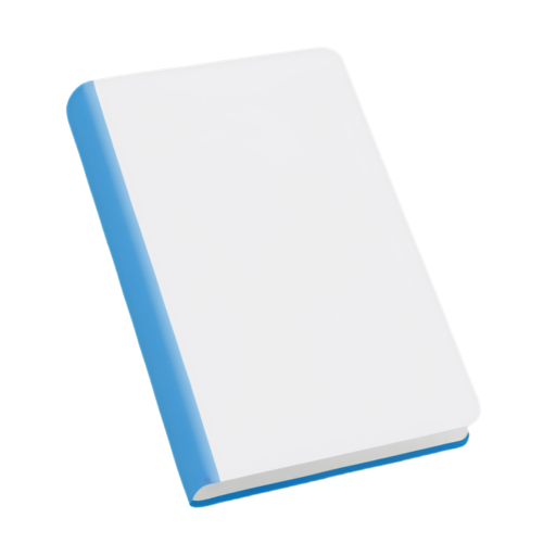 a white book on a blue background, pixel, 64x64 pixels - icon | sticker