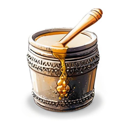 medieval honey, paint style - icon | sticker